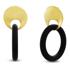 Disk Multi Tone Hoop Earring
