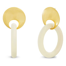 Load image into Gallery viewer, Disk Multi Tone Hoop Earring
