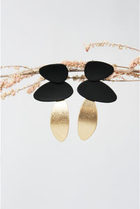 Multi Tone Leaf drop Earring