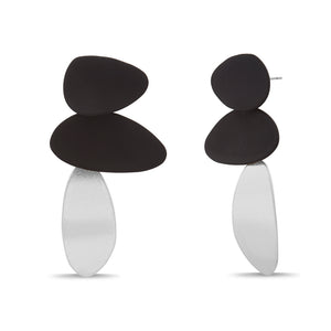 Multi Tone Leaf drop Earring